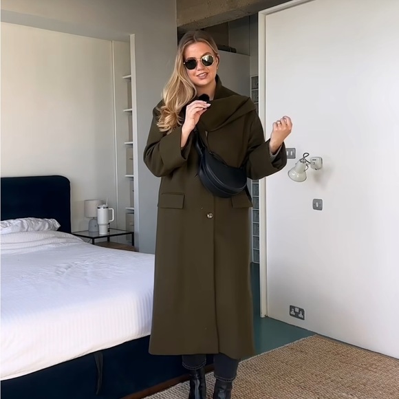 Zara Wool Scarf Coat - Picture 8 of 16